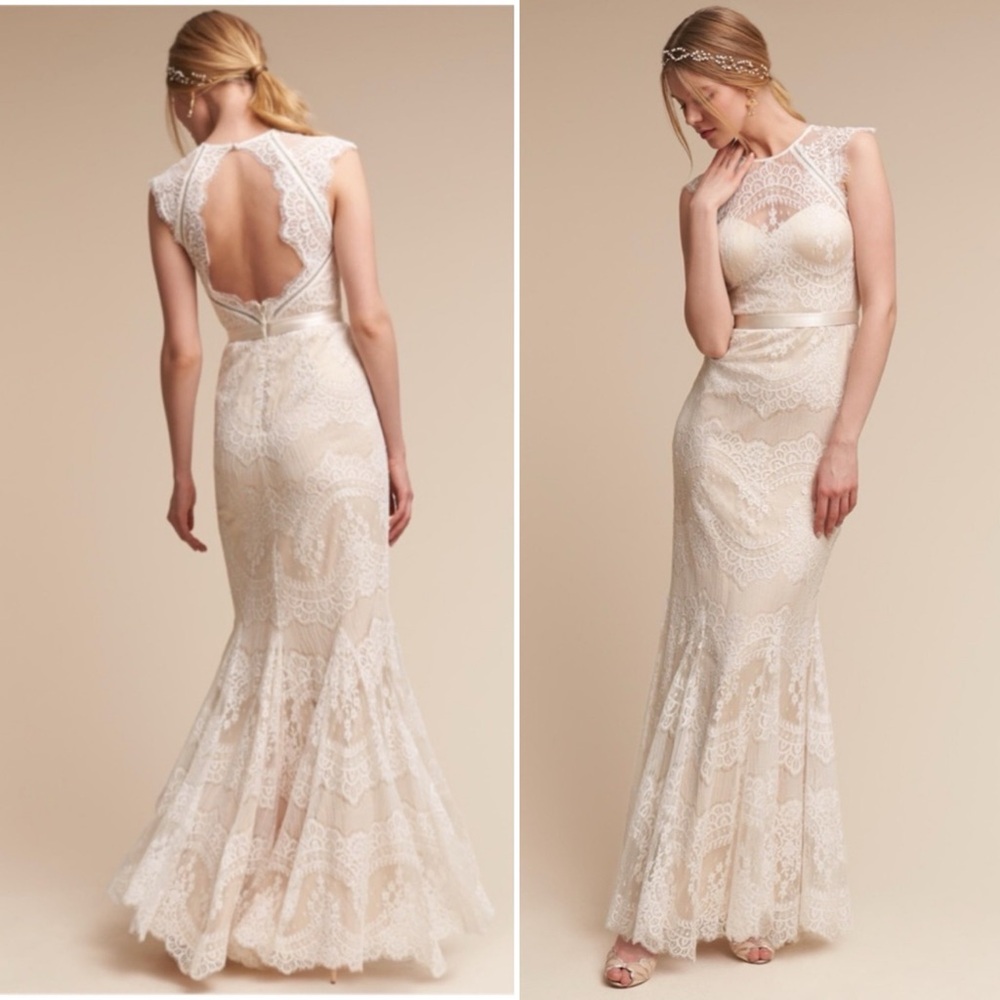 {Catherine Deane} : “Suri” Ivory Lace Wedding Gown - Picture 14 of 16